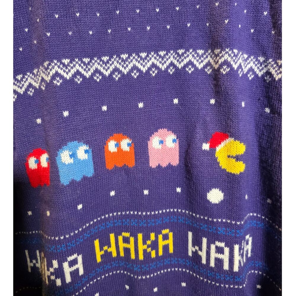 Numskull Christmas Ugly Sweater Pac-Man Purple Size 3XL Unique WAKA - Picture 5 of 9